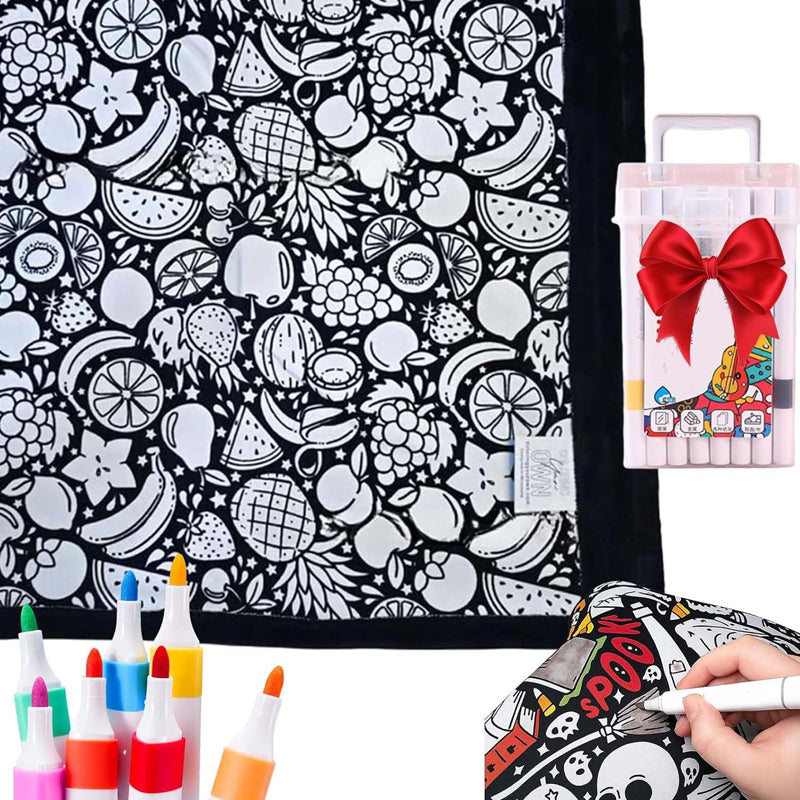DIY Coloring Blanket with Markers