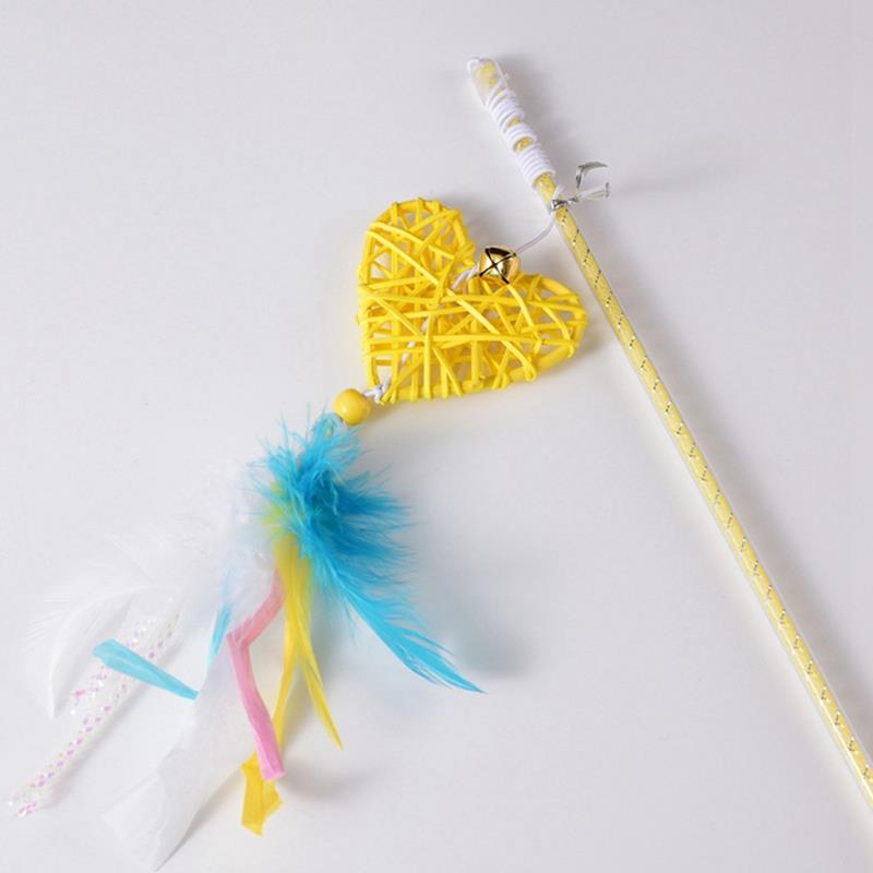Feather Heart Wand Teaser For Cat