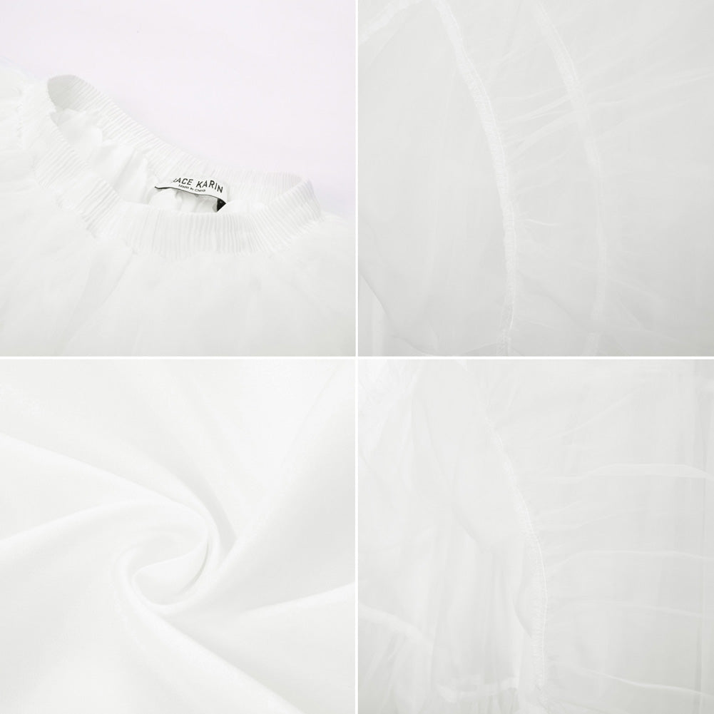 Organza Petticoat Underskirt Crinoline 3 Tiers Vintage Retro Dress