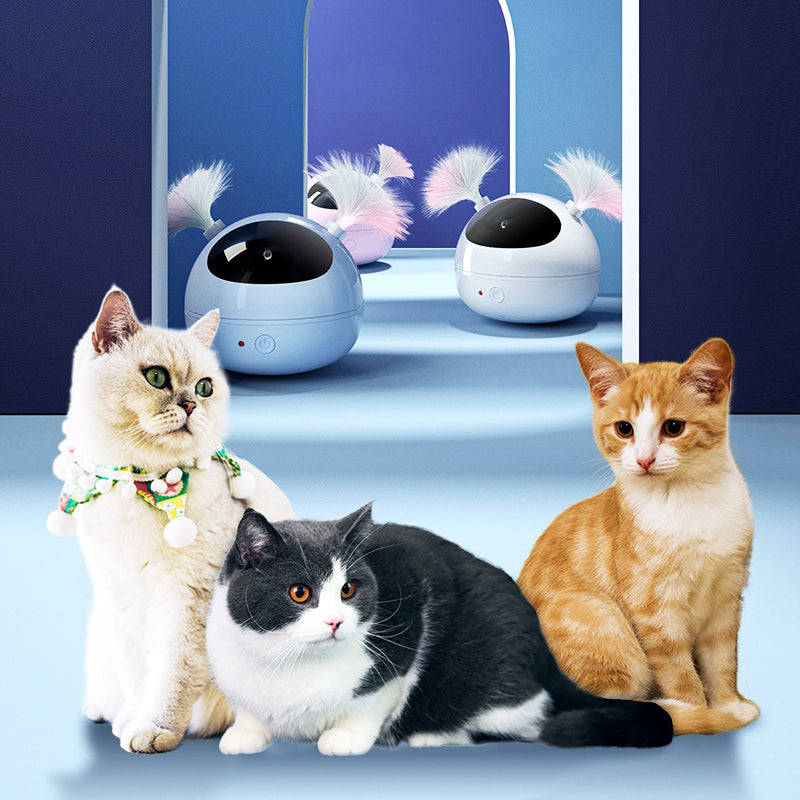 TwirlBeam Rotating Laser & Feather Cat Toy