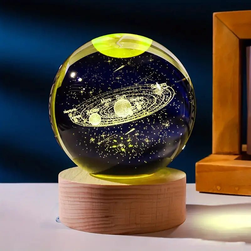 3D Galaxy Crystal Ball Night Lamp.