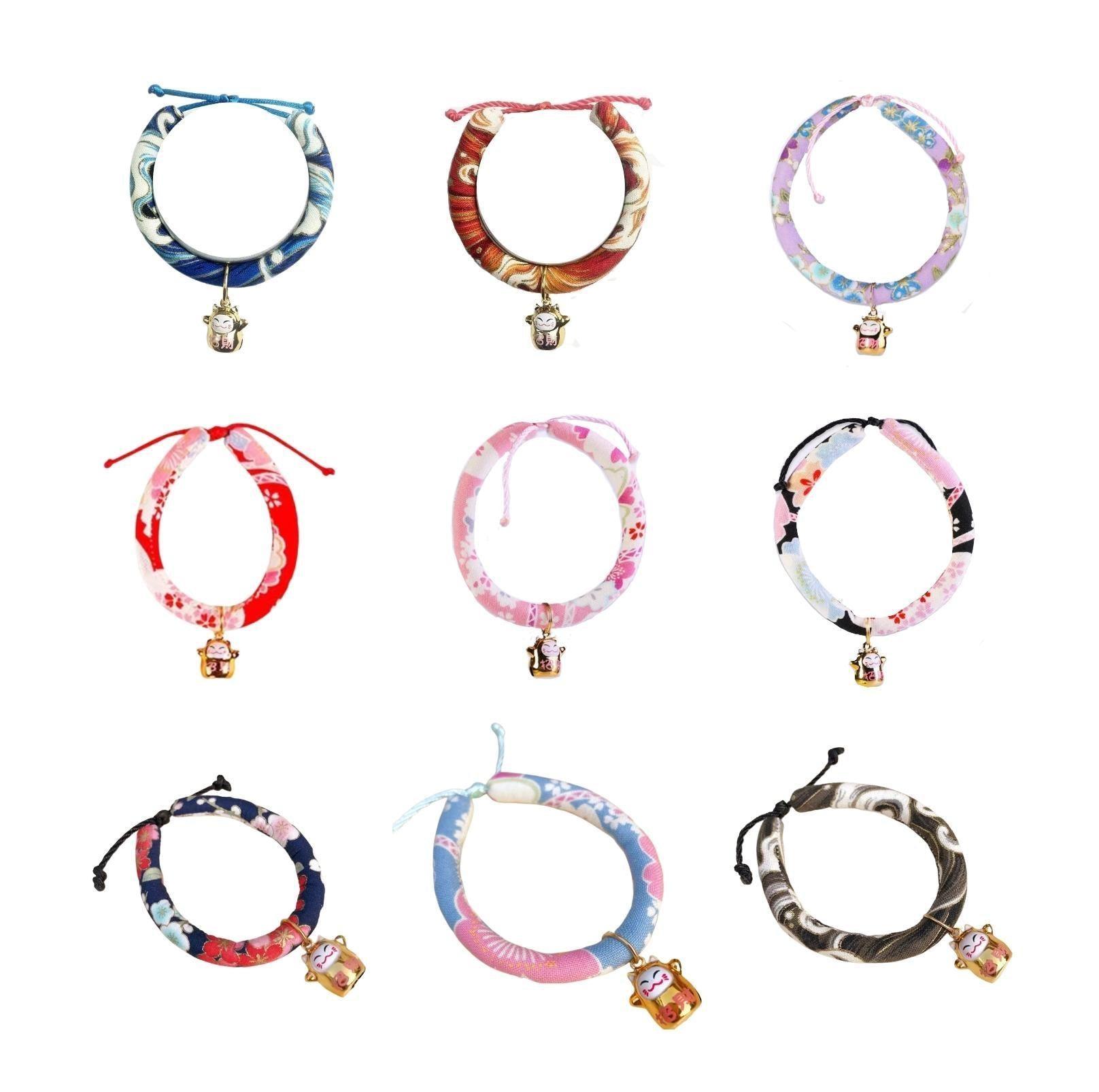 Waves And Flowers Pet Collar