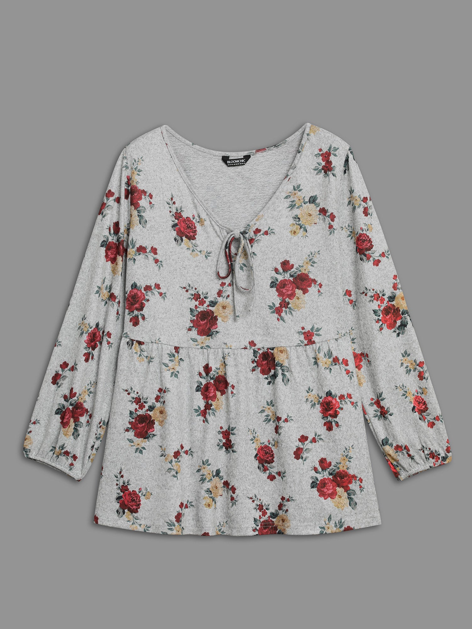 Floral Print Tie Knot T-shirt