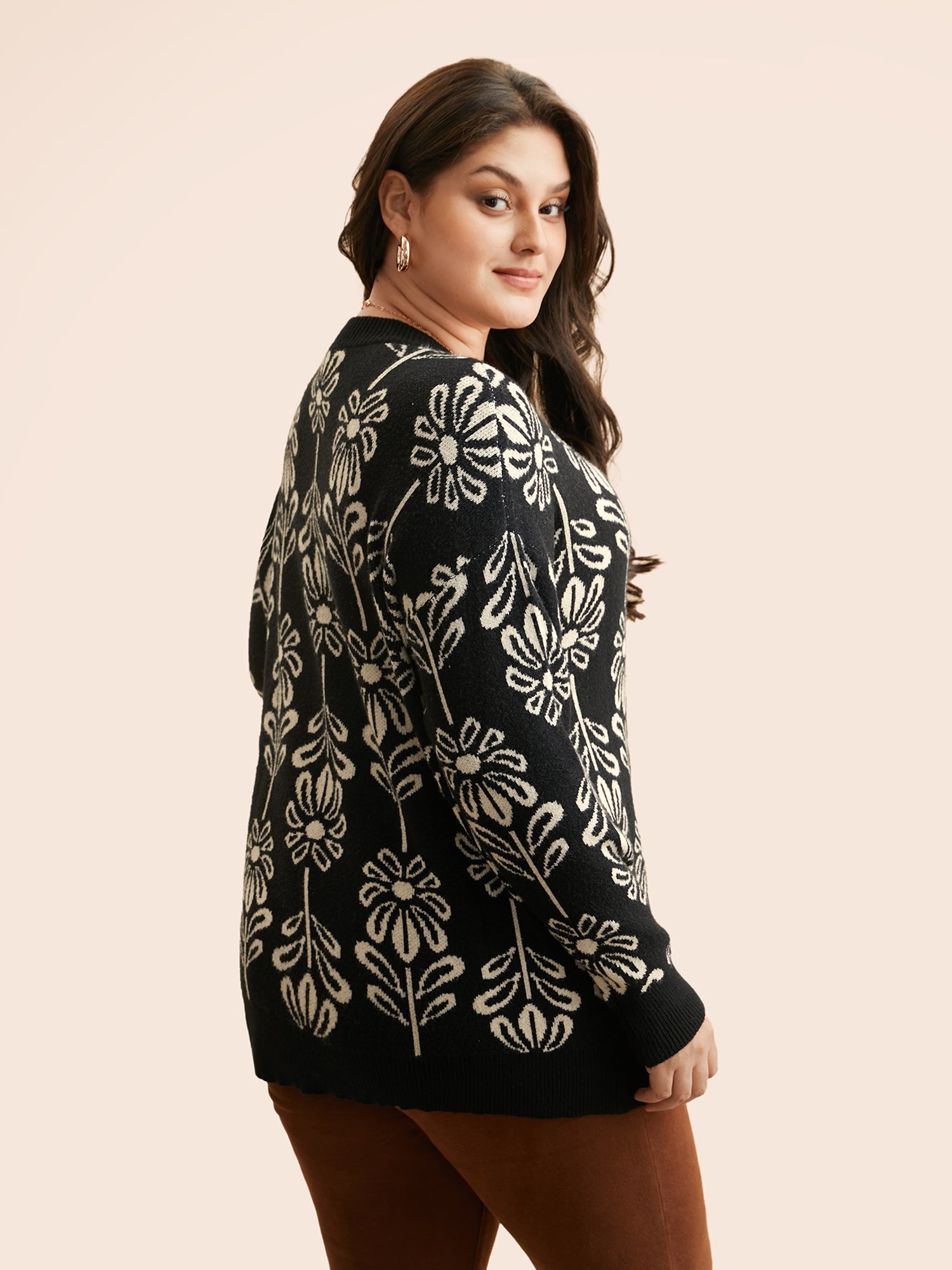 Supersoft Essentials Floral Crew Neck Pullover