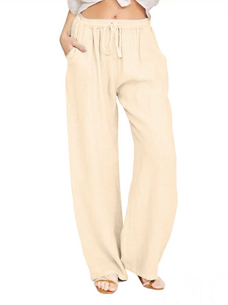 Loose Linen Casual Wide Leg Pants