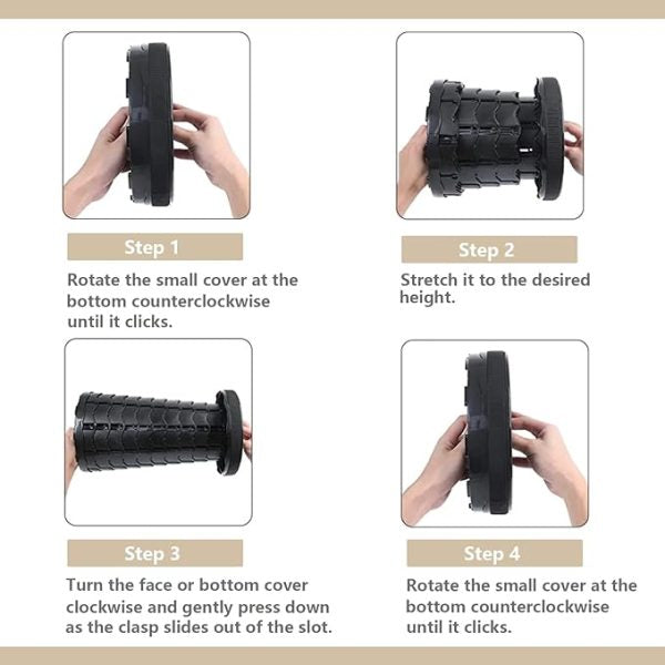 Portable Telescoping. Folding Stool - Lightweight & Sturdy-for home & outdoor use