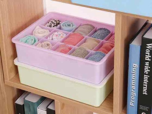 Box Drawer Organizer. 15 Compartment Plastic Storage Drawer Organizer