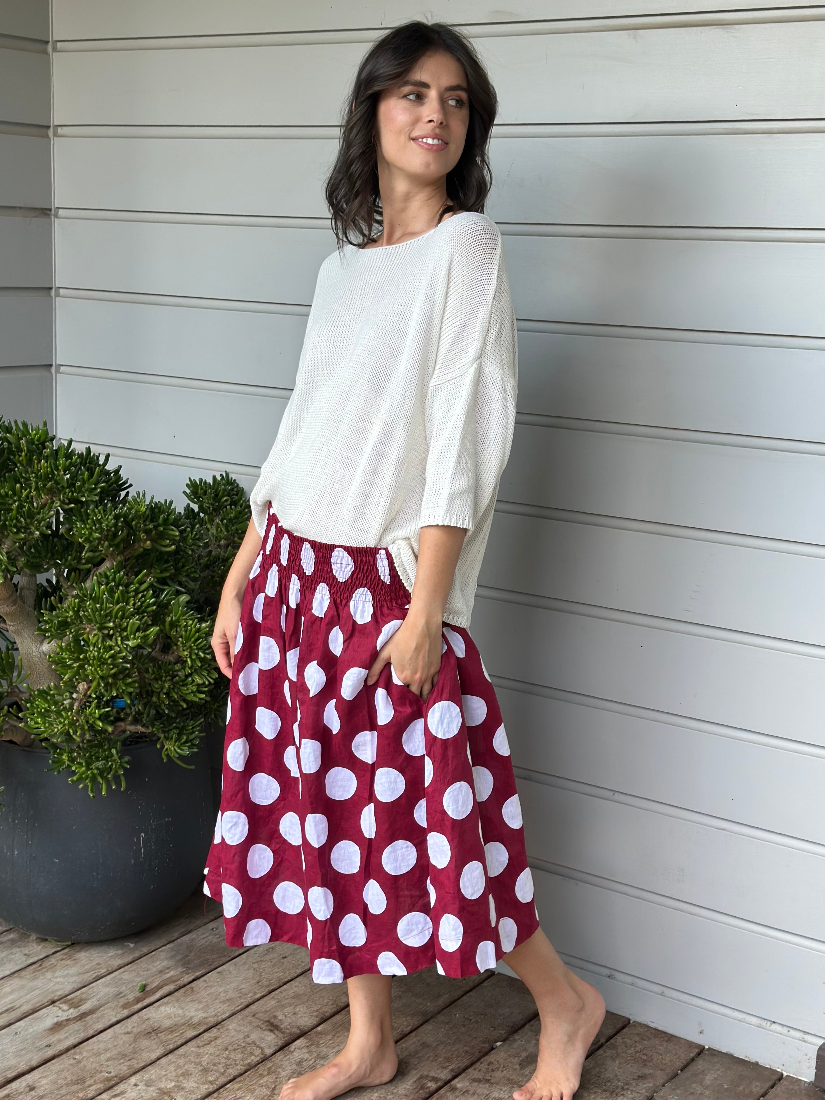 big wine spot linen