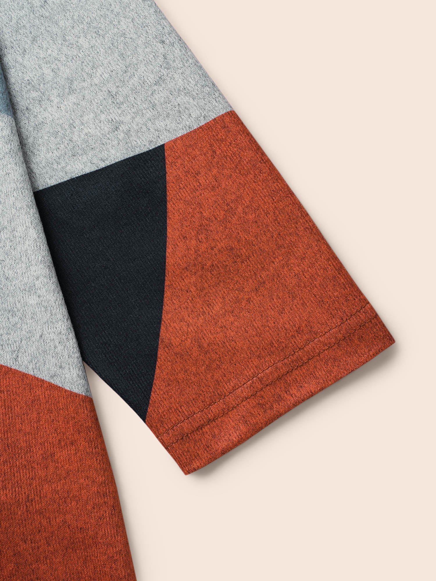 Round Neck Colorblock Contrast T-shirt