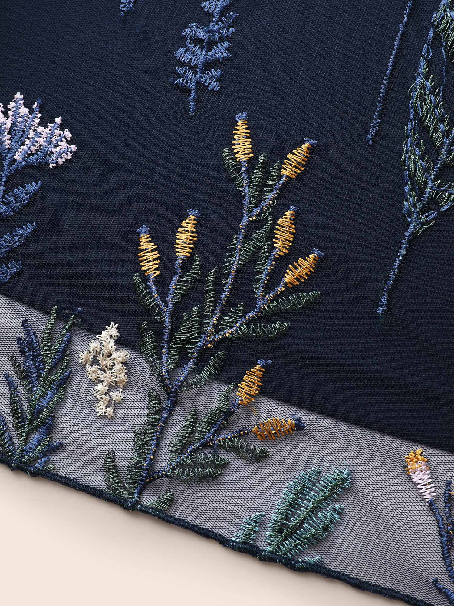 Enchanted Forest Embroidered Elastic Waist Blouse