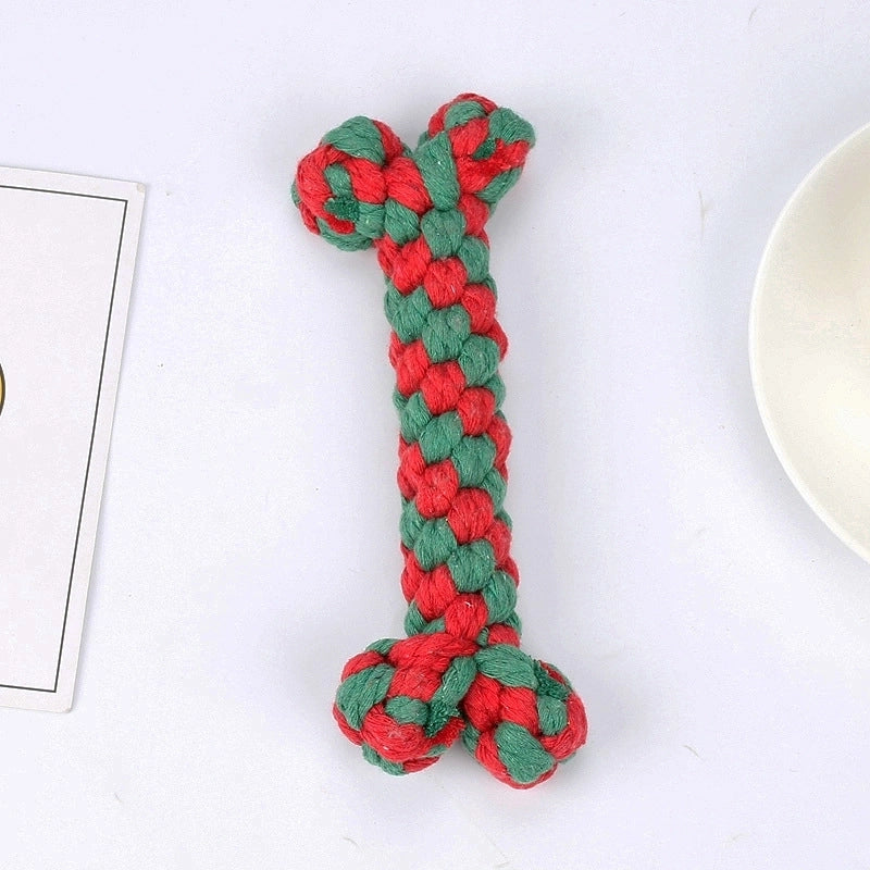 Accessories Bone Shape Woven Cotton Rope Pet Toy