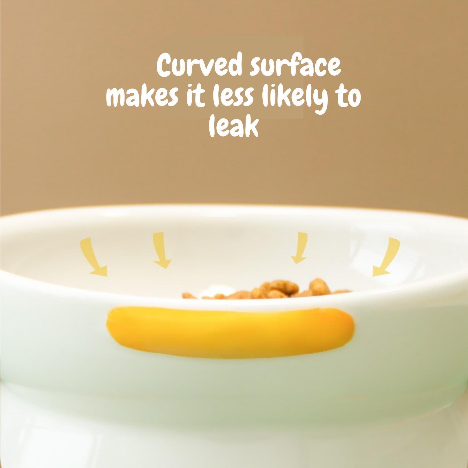 Duck-Shaped Elevated Ceramic Cat Bowls Small Dog Bowls