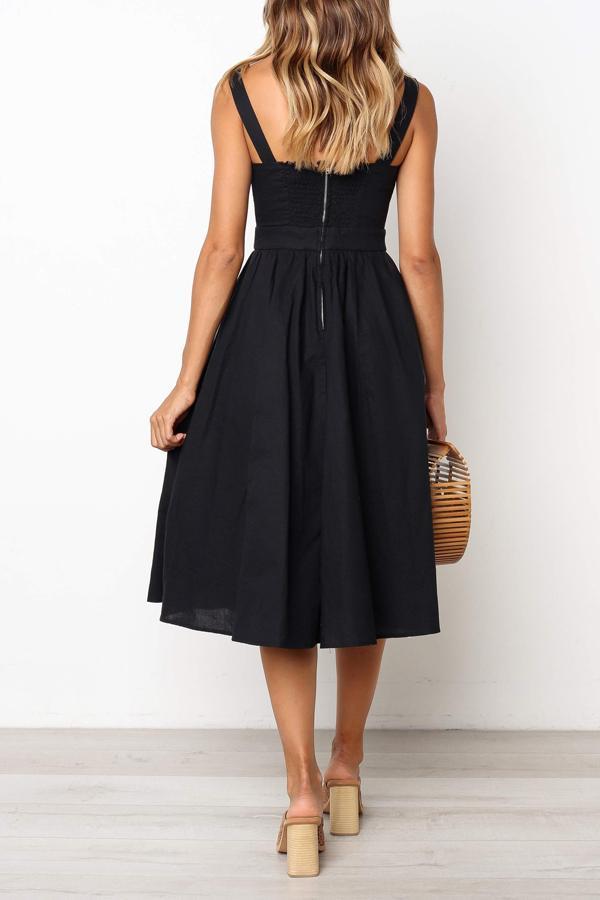 Sleeveless Solid Color Regular Fit Casual Wear Dress