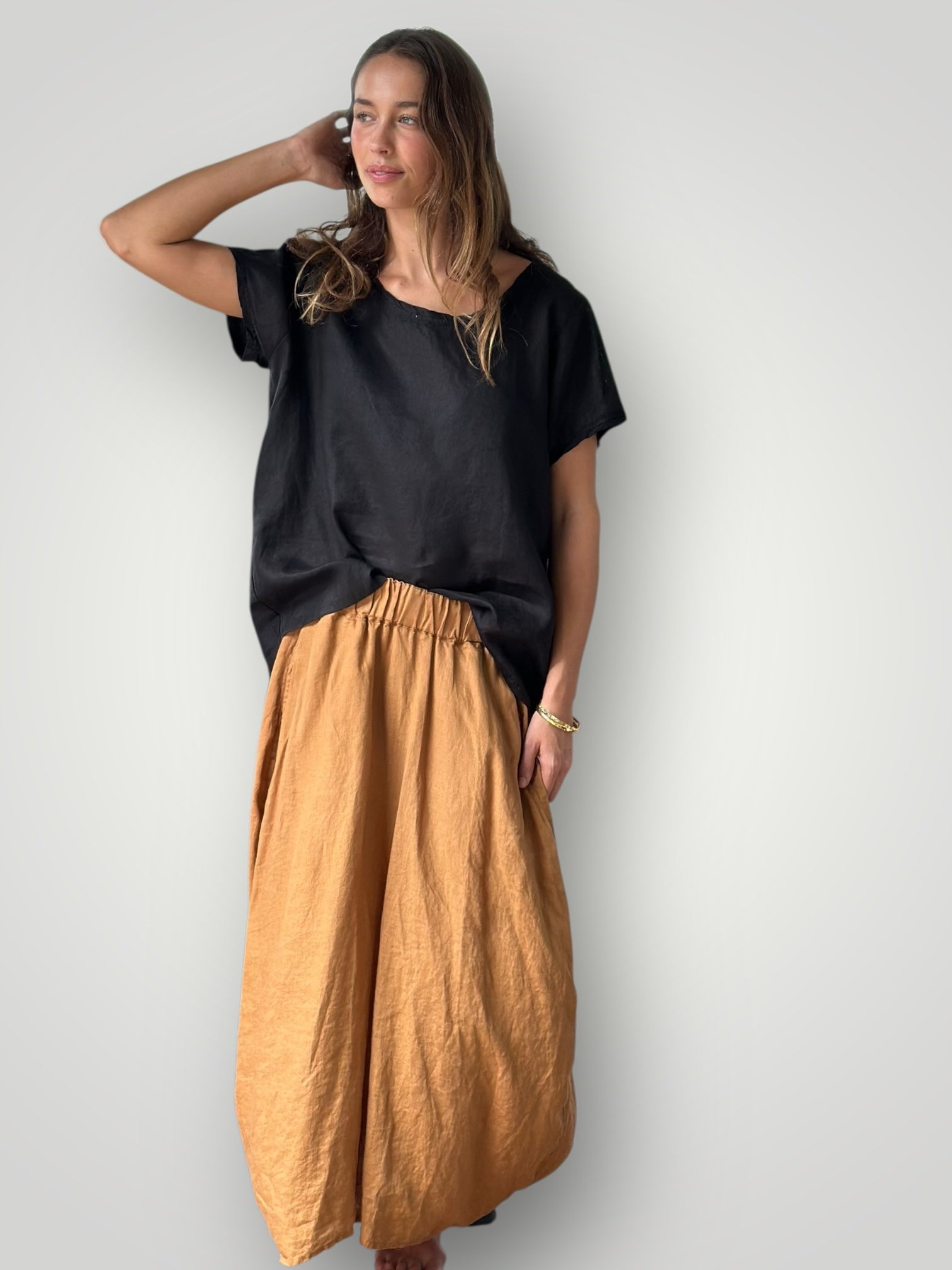 caramel linen