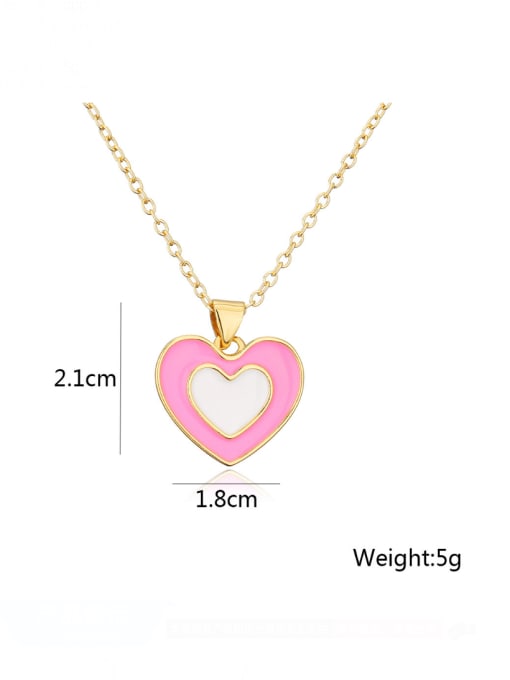 Coloured Heart Pendant & Chain