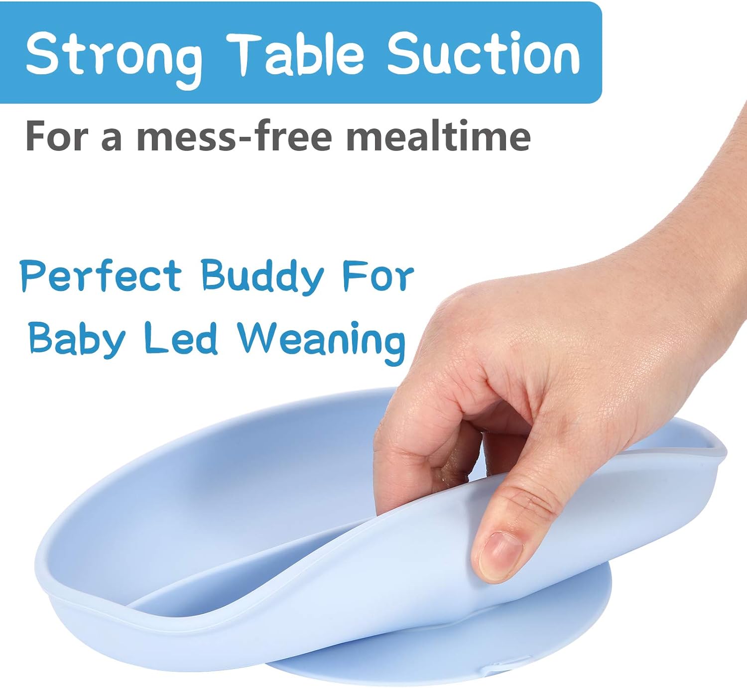 Silicone Suction Plates For Baby. Kids And Baby Divided Plate For Food. Baby Food Plate