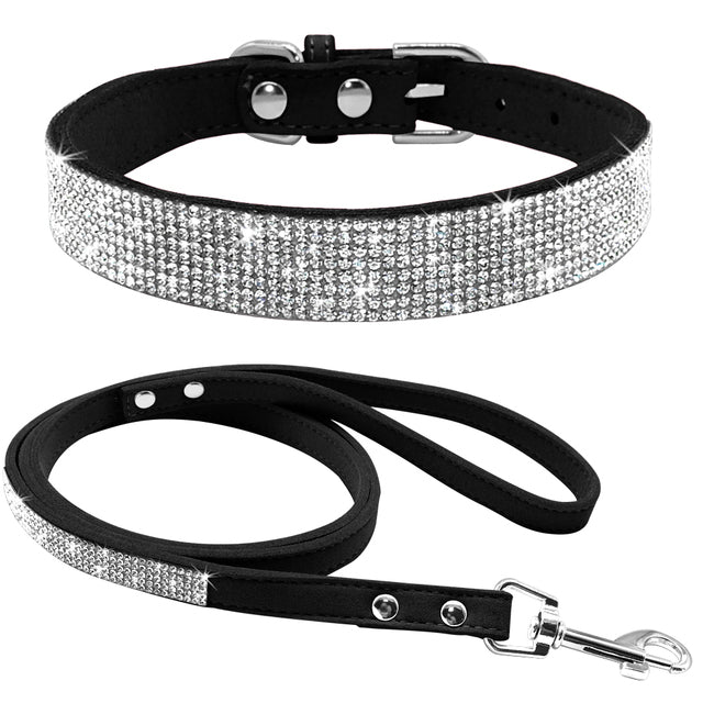 Sparkly Pet Collar Leash Set
