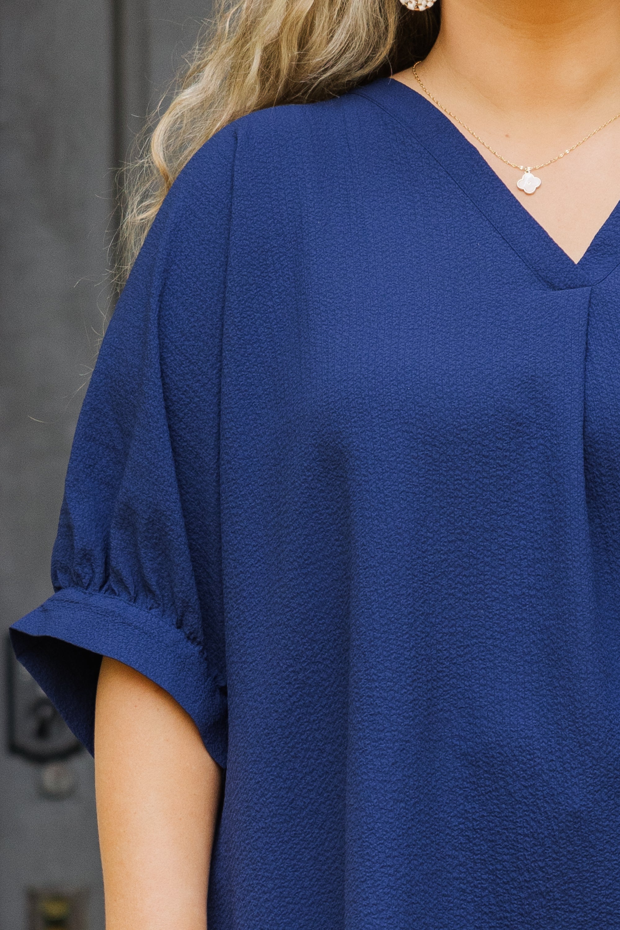 Social Scene Top. Navy