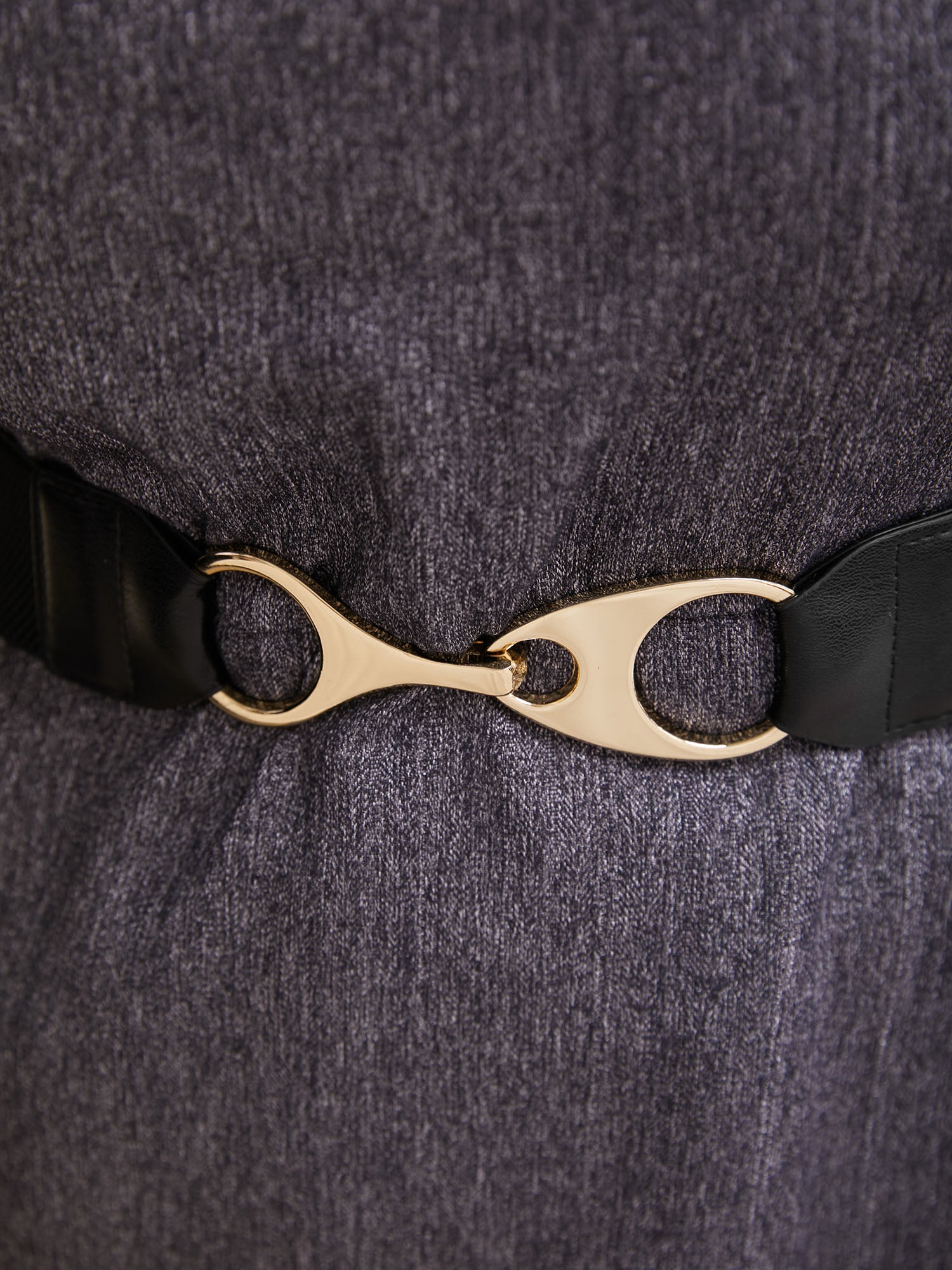 Molded Buckle Leather Thick Waist Belt