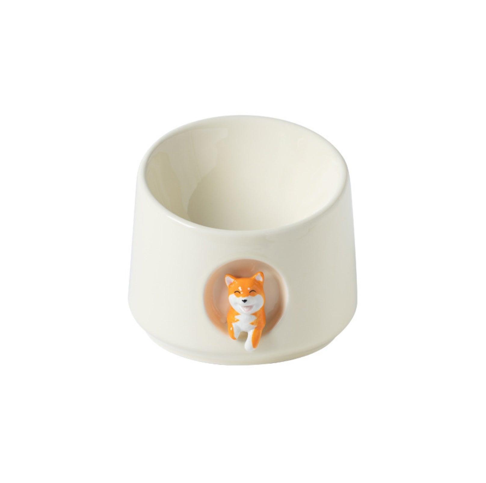 Adorable 3D Ceramic Cat Bowls Small Dog Bowls