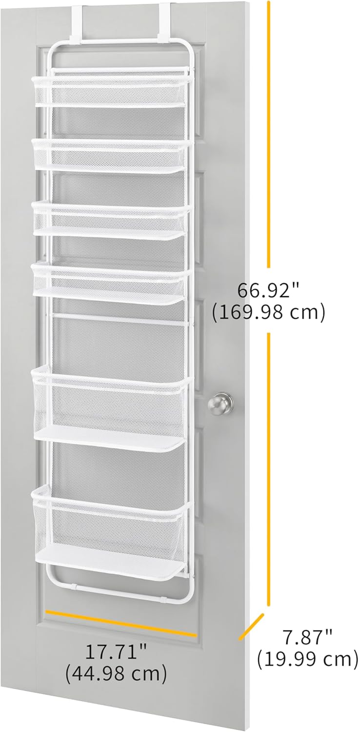 Over the Door Shoe Organizer - Holds up to 36 Pairs of Shoes - Metal & Mesh