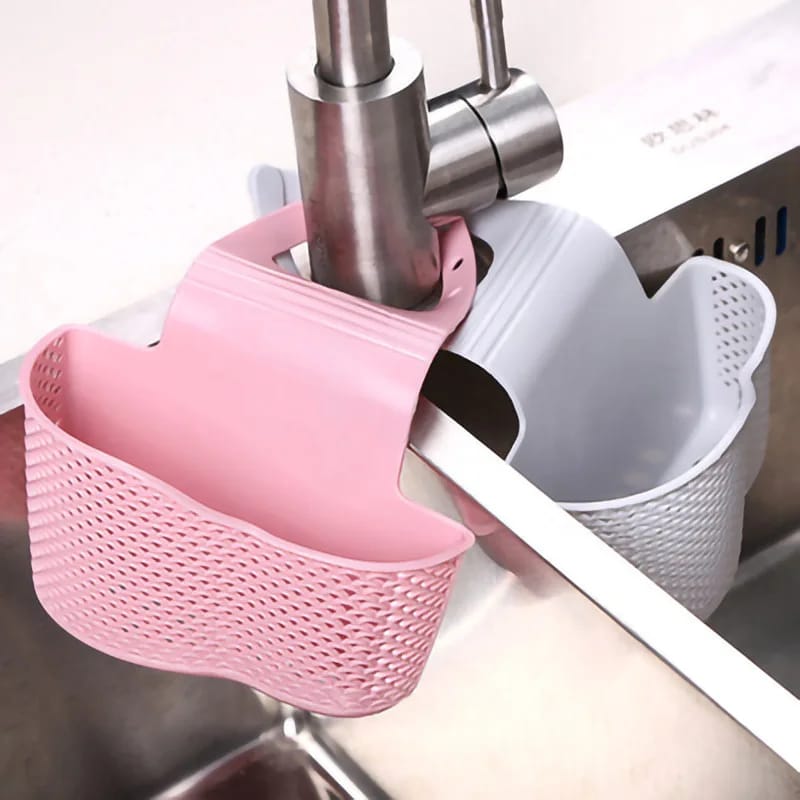 Kitchen Sink Sponge Basket Drain Water Sponge Bag