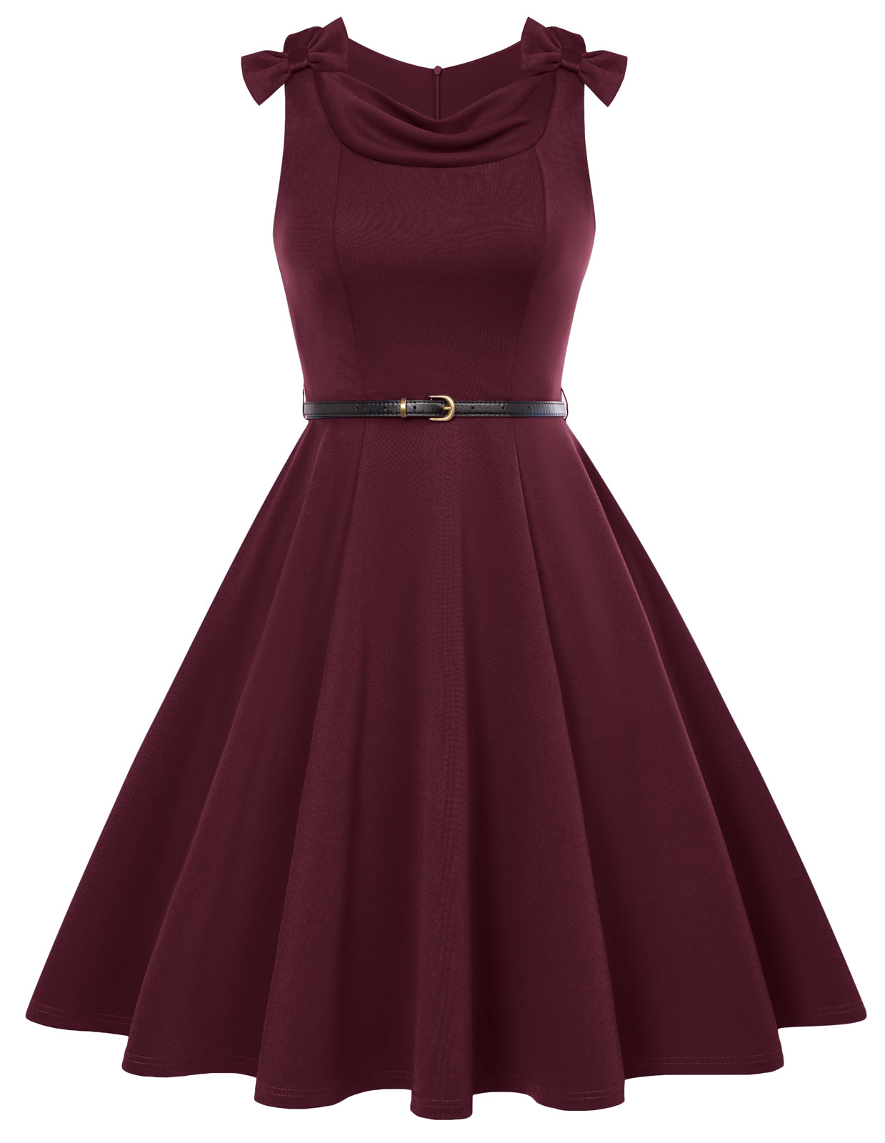 Sleeveless A Line Dress Vintage Cocktail Party Dress Swing Dress for Wedding Guest