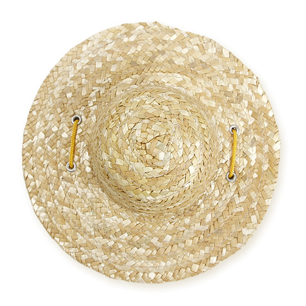Adjustable Straw Hat For Dogs