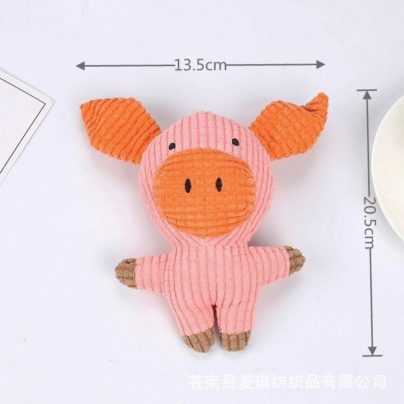 Simple Cartoon Animal Shape Bite-resistant Pet Toy