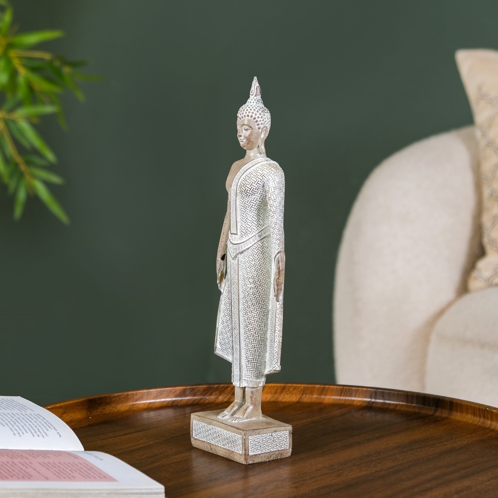 Standing Buddha Decor Statue Small 12 Inch