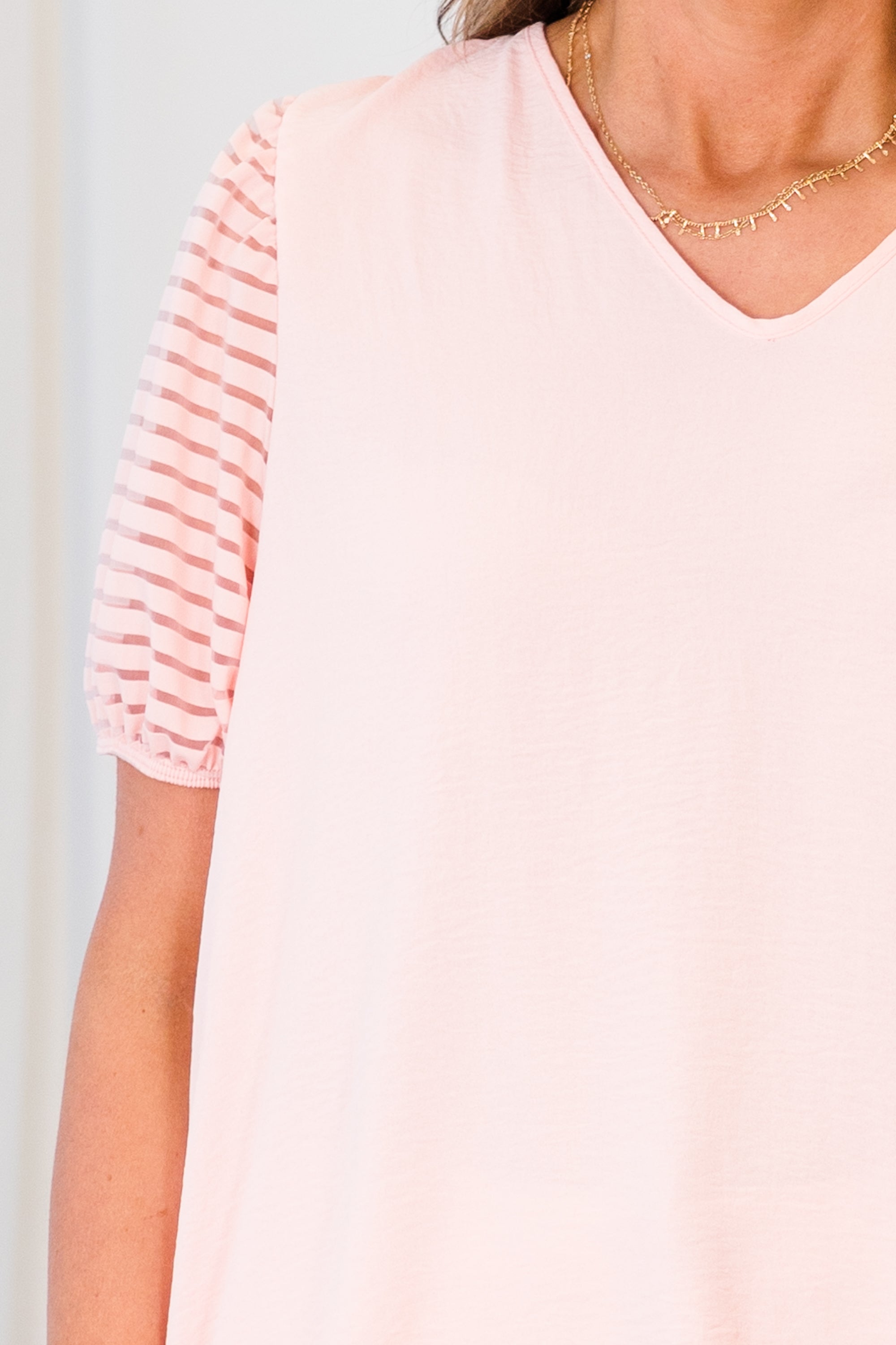 Striped With Kindness Top. Blush