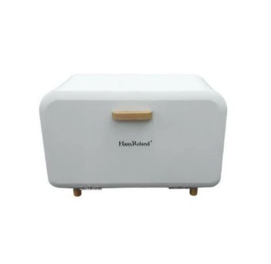 Metal Bread Bin Storage Tin With Front Opening Magnetic Closing. Breadbox Storage Container