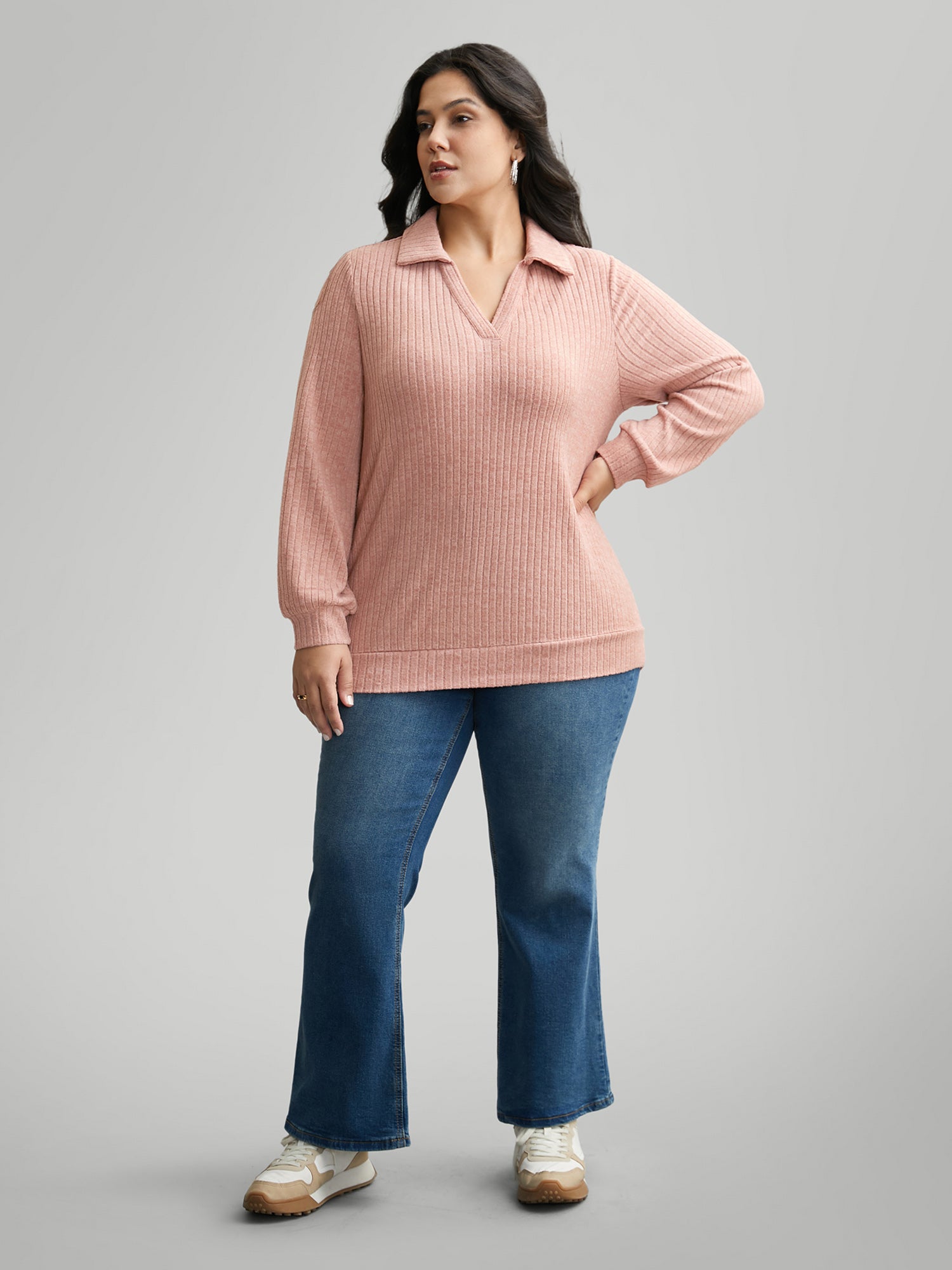 Solid Pit Strip Stretch Sweatshirt