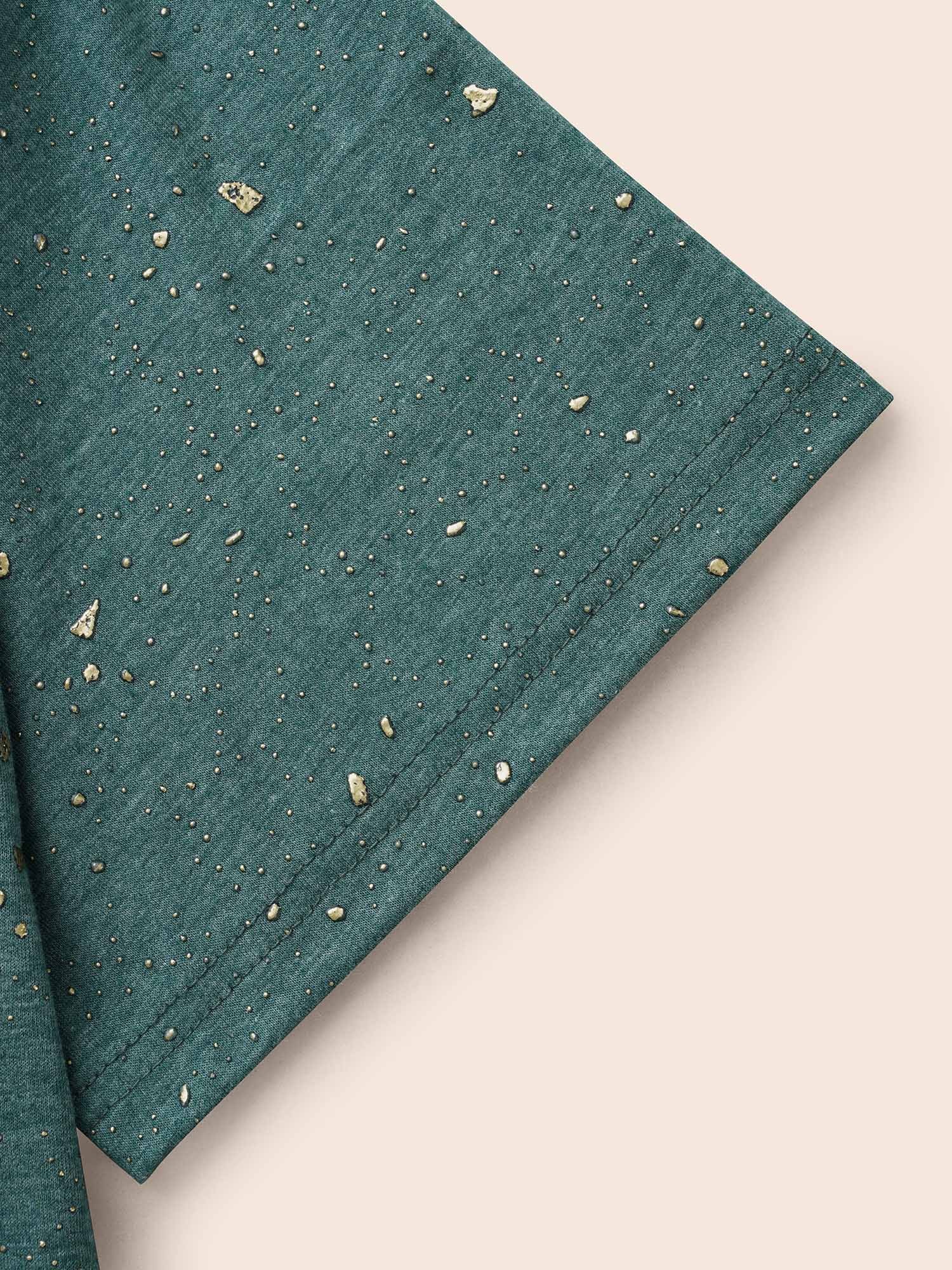 Plain Textured Round Neck T-shirt