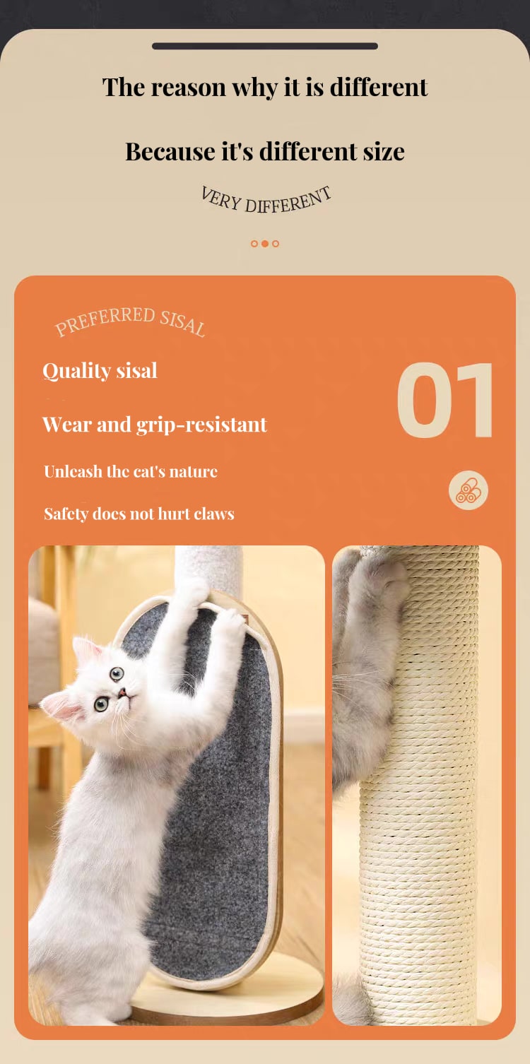 167cm Windmill Cat Tree | Comprehensive Space Capsule Wood Cat Towers