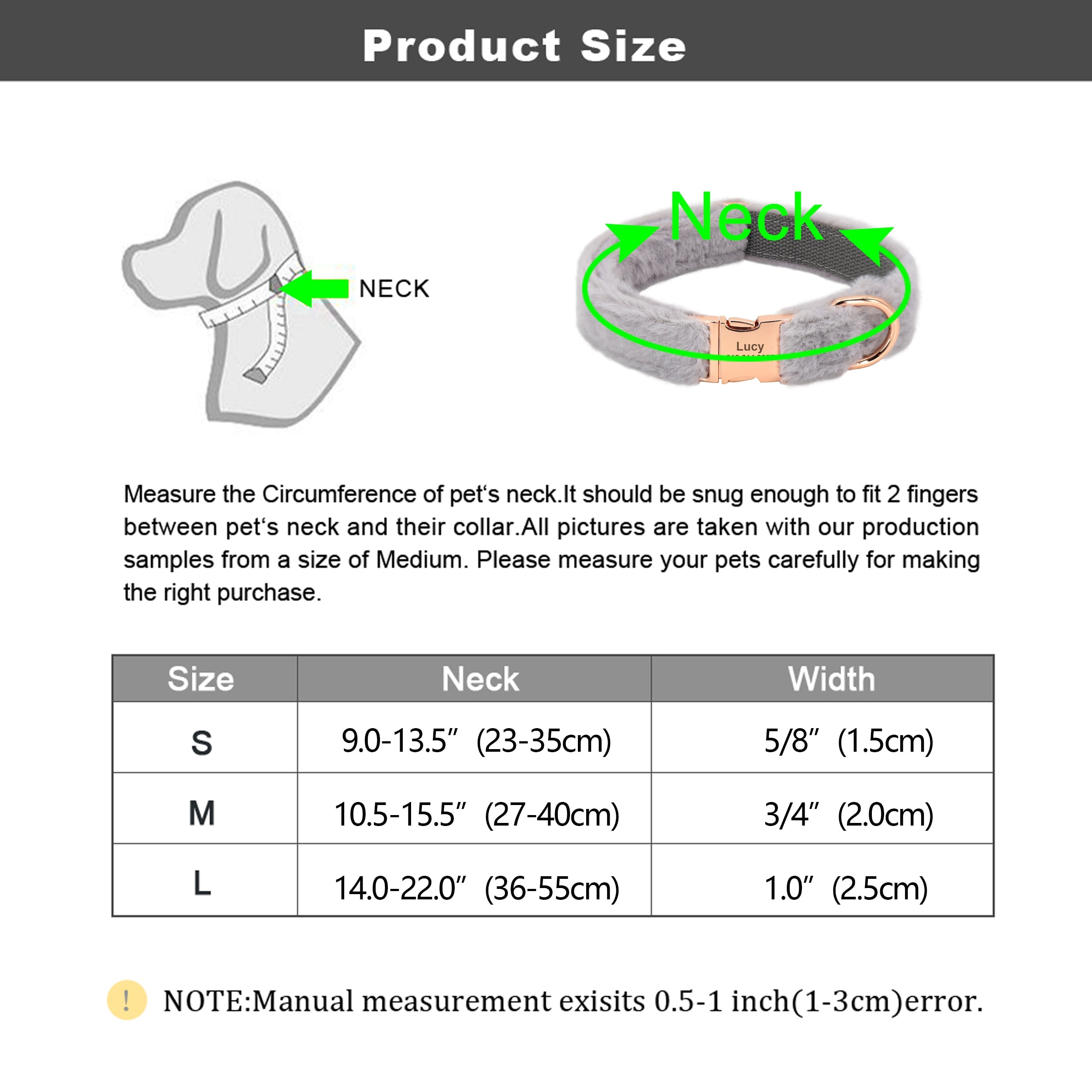 Soft Furry Personalized Dog Cat Collar