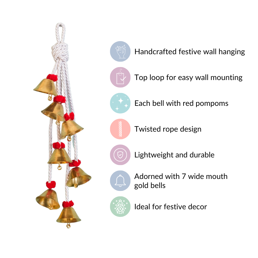Seven Bells Festive Wall Hanging