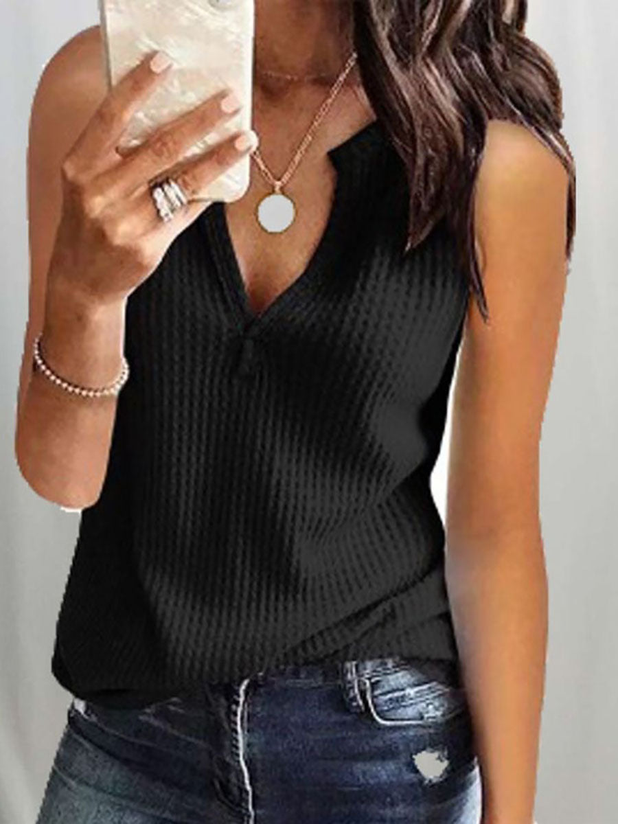 V-Neck Solid Color T-Shirt (16 colors)