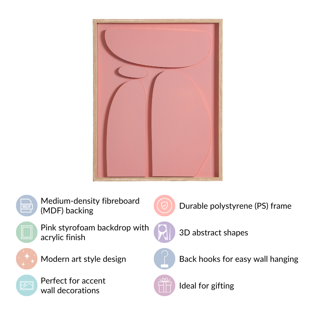 Minimalist 3D Wall Decor Artwork 20x16 Inch