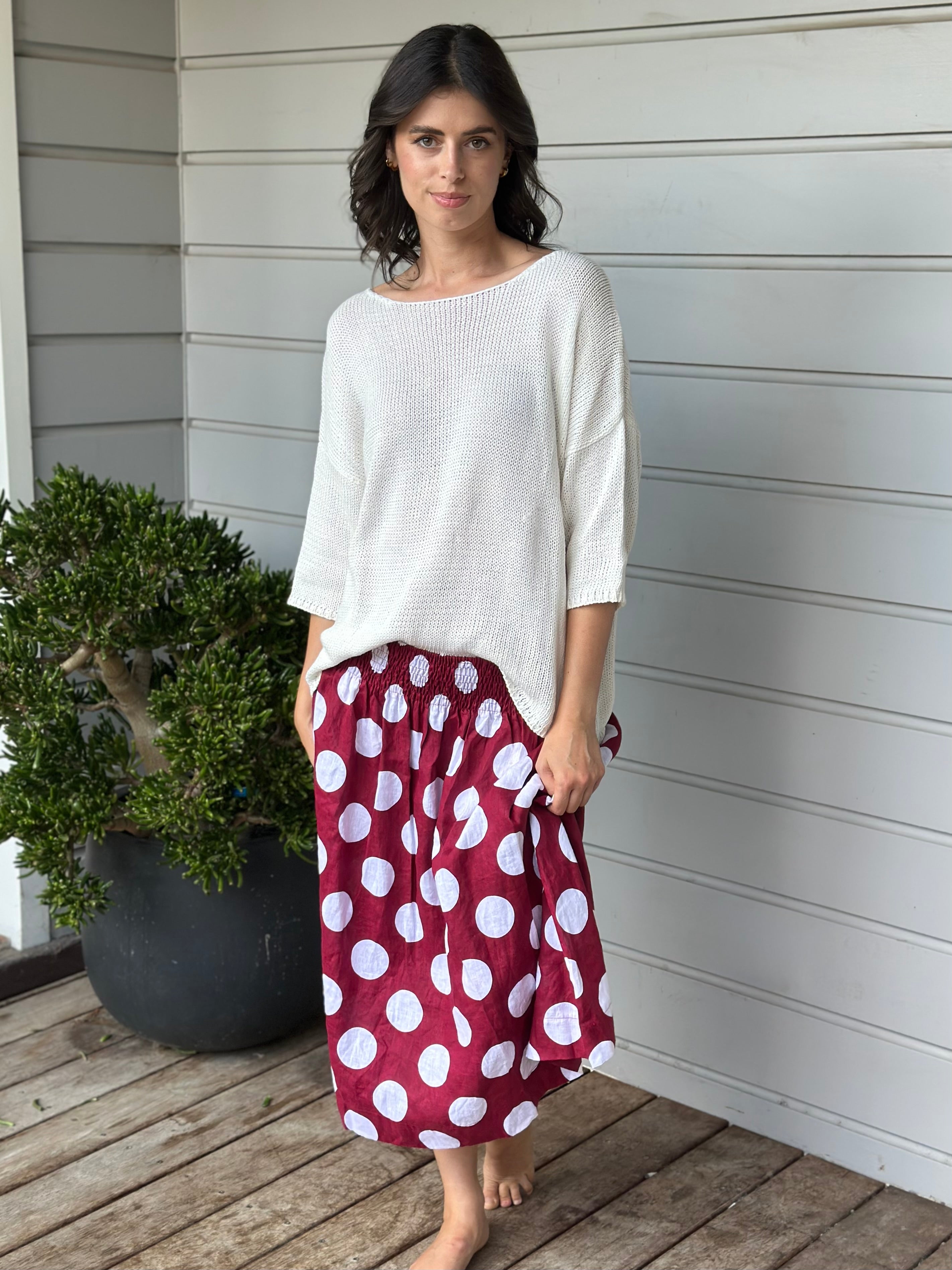 big wine spot linen