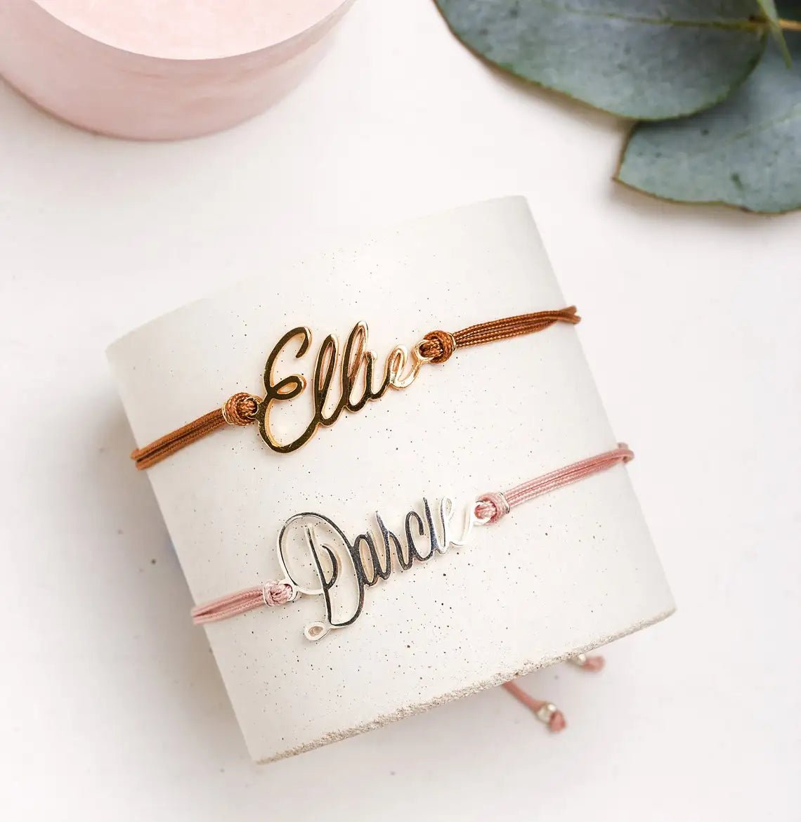 Elegant Cursive Name Rope Bracelet