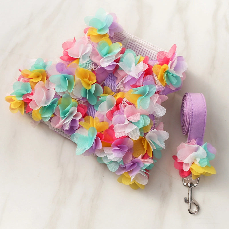 Cute Polyester Ditsy Floral Leash