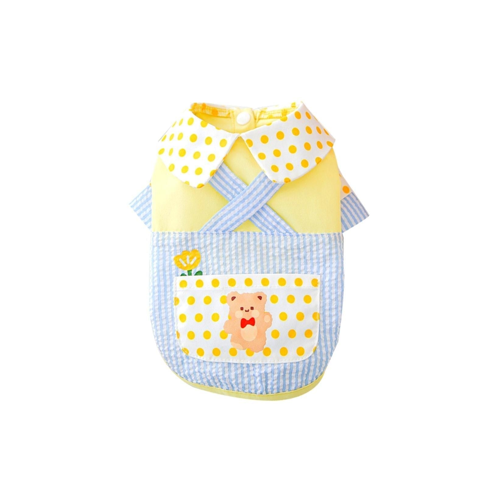 Rustic Style Striped Polka Dot Pet Shirt