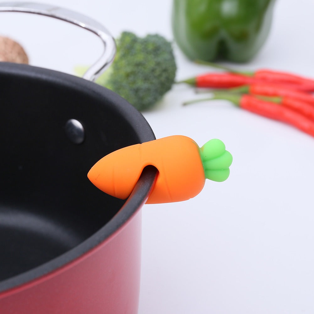 Silicone Carrot Pot Lid Holder