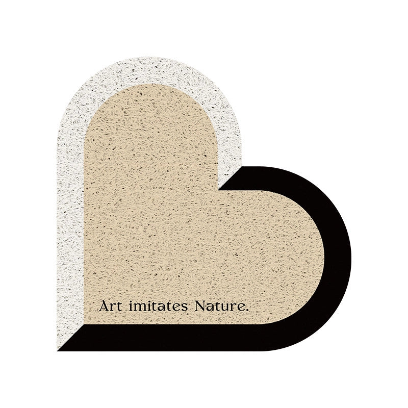 Casual Elegant Letter Heart Shape PVC Carpet Bathing