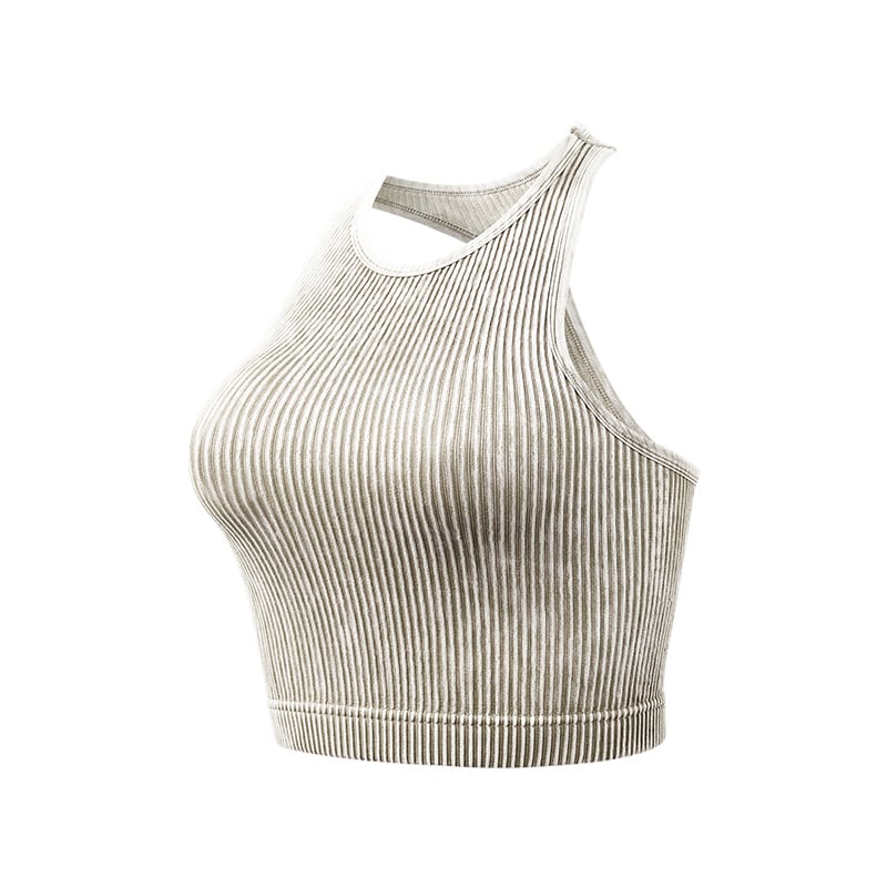 Women's Solid Racerback Sports Tank Top