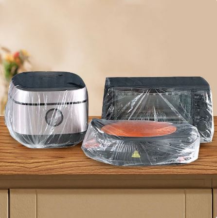 10Pcs Thickened Disposable Transparent Dust Cover. Reusable Clear Kitchen Appliances Covers