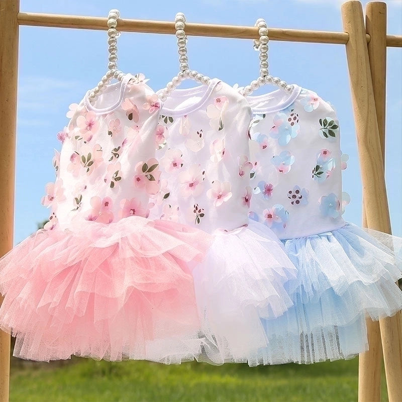 Princess Cotton Flower Pet Clothing