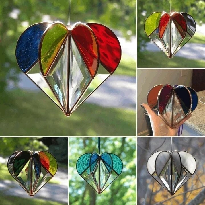 🔥 Stained Heart-shaped Suncatcher