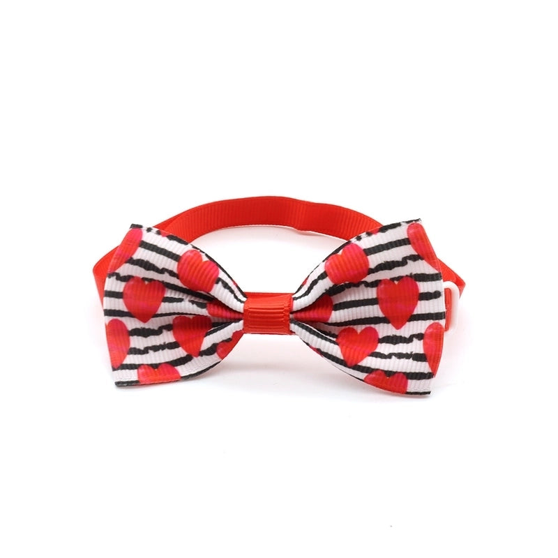 Valentine's Day Pet Cat Dog Heart Shape Bow Tie Pet Supplies